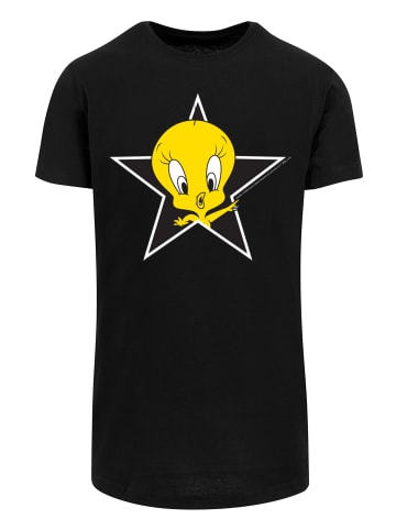 F4NT4STIC Long Cut T-Shirt Looney Tunes Tweety Pie Star in schwarz