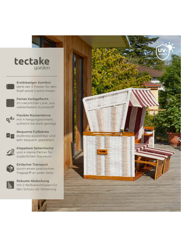 tectake 2-Sitzer mit Polster, verstellbar, inkl. Schutzhülle