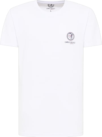 Carlo Colucci T-Shirt De Petris in Weiß