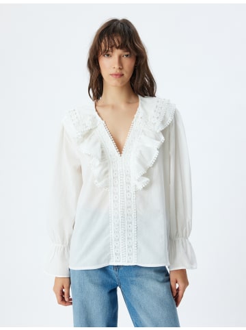 KOTON Shirt in Grauweiß