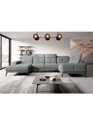 MF Design Nevido Recamiere Rechts in Charcoal -  (L) 201 x (B) 350 x (H) 77 cm