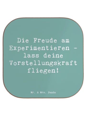 Mr. & Mrs. Panda Untersetzer für Gläser Spruch Die Freude am Exp... in Meeresbrise