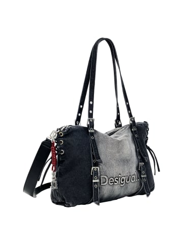 Desigual Umhängetasche 'Half Logo Denim Lanuza' in grau