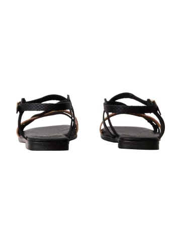 Oh! my Sandals Flache Ledersandalen Schwarz