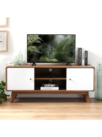CALICOSY TV-Möbel ALBURA in Dunkles - (W) 128,5 x (H) 53 x (L) 39 cm