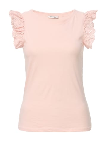 orsay T-Shirt Top uni lace in Peach Whip