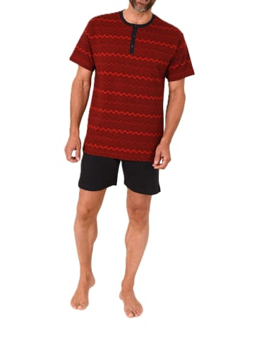 NORMANN Schlafanzug kurzarm Short Pyjama Übergröße in rot