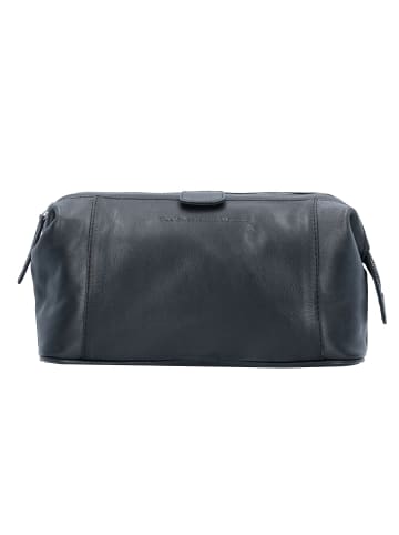 The Chesterfield Brand Wax Pull Up Kulturbeutel Leder 29 cm in schwarz