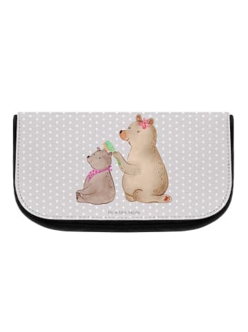 Mr. & Mrs. Panda Kulturbeutel Bär Kind ohne Spruch in Grau Pastell