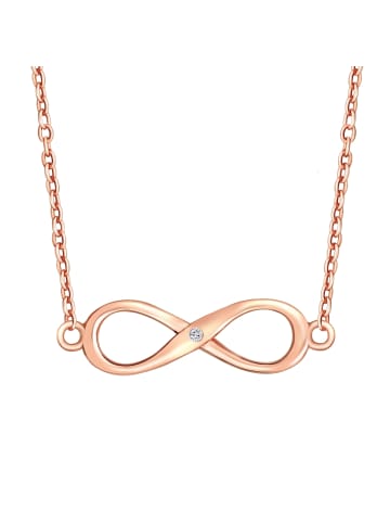 Lulu & Jane Diamant-Kette Infinity Sterling Silber Diamant in roségold