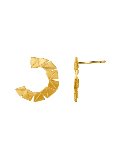 Steel_Art Ohrstecker Partis silberfarben glanzmatt in goldfarben