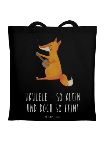 Mr. & Mrs. Panda Shopping Tasche Zauberhafte Ukulele mit Spruch in Schwarz