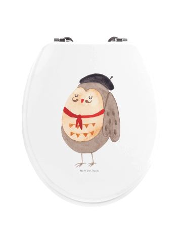 Mr. & Mrs. Panda Klodeckel Eule Frankreich ohne Spruch in Weiß