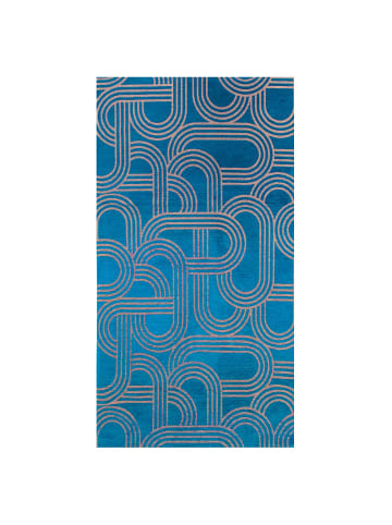 lola & moi Teppich Night Fever in blau/grün