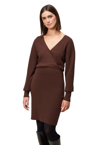 Zero  Strickkleid mit Wickeloptik in Chicory Coffee