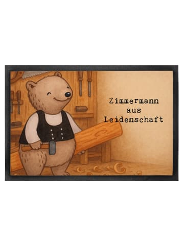 Mr. & Mrs. Panda Abtreter Zimmermann Leidenschaft Design mit Spruch in Weiß