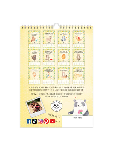Mr. & Mrs. Panda A4 Wandkalender 2026 Katze Collection mit Spruch in Weiß
