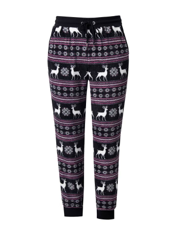 Ulla Popken Loungewear Hose in schwarz