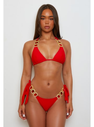 Moda Minx Bikini Hose Boujee Tie Side Brazilian in rot