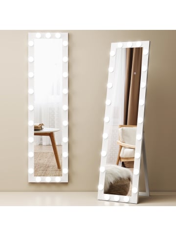 HOMCOM Ganzkörperspiegel-40L x 4B x 150H cm-Weiß