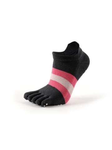 MUNADUNA Bunte Yoga-/Pilates-Zehensocken – Knöchelschutz – Anti-Rutsch in Grau/Rosa