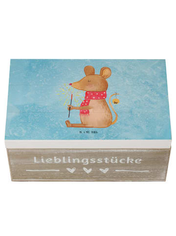 Mr. & Mrs. Panda Box Maus Weihnachten ohne Spruch in Eisblau