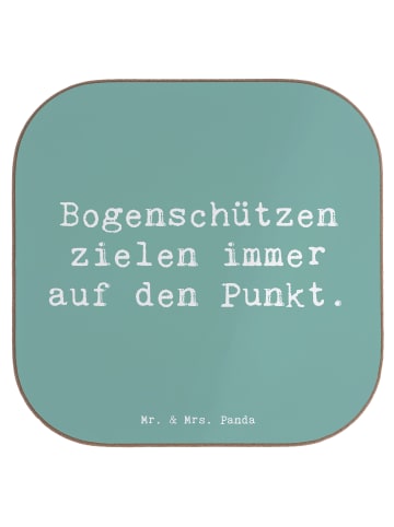Mr. & Mrs. Panda Bierdeckel Spruch Bogenschützen Fokussierung mi... in Meeresbrise