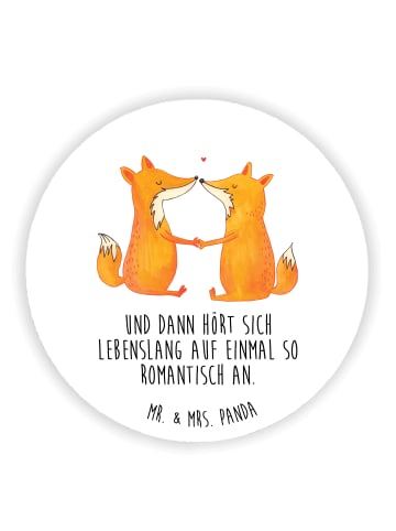 Mr. & Mrs. Panda Haftmagnet Füchse Liebe mit Spruch in Weiß
