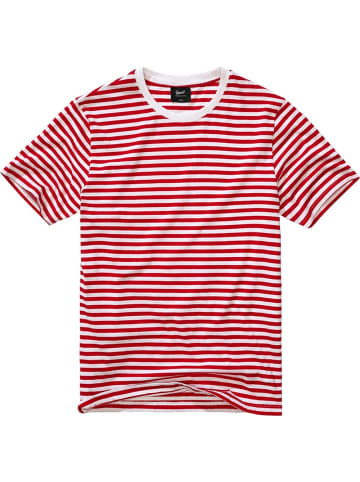 Brandit T-Shirt "Jerseyshirt Stripe Tee" in Rot