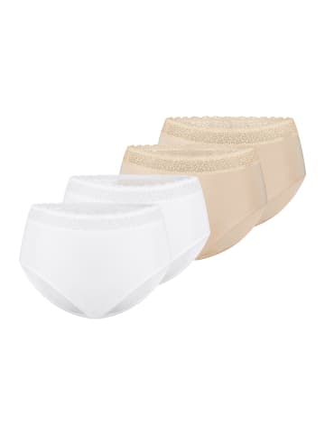 Triumph Midi Slip Feel of Modal in Weiß / beige