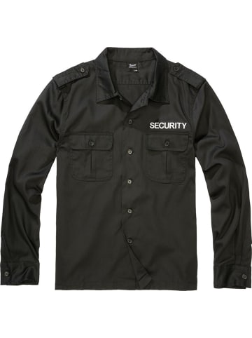 Brandit Longsleeve "Security Us Shirt Long Sleeve" in Schwarz