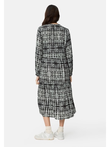 Camel Active Langarm Kleid aus reiner Viskose in Kaviar AOP