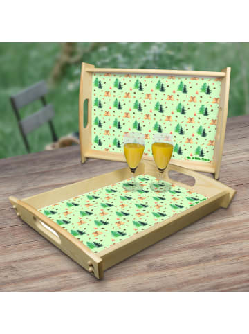 Mr. & Mrs. Panda Tablett Igel händchenhaltend ohne Spruch in Grün