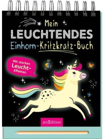 ars edition Buch - Mein leuchtendes Einhorn-Kritzkratz-Buch