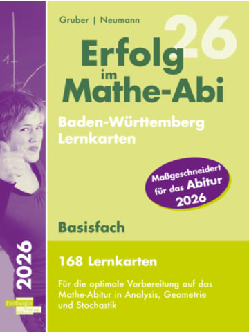 Freiburger Verlag Buch - Erfolg im Mathe-Abi 2026, 168 Lernkarten Basisfach Allgemeinbildendes Gy