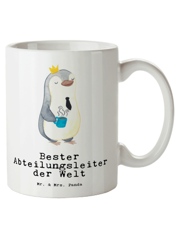 Mr. & Mrs. Panda Pott Pinguin Bester Abteilungsleiter der Welt m... in Weiß