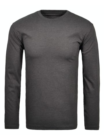 Ragman Langarm-T-Shirt in grau