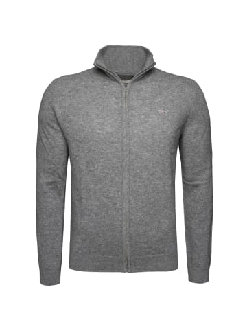 Gant Strickcardigan Extrafine Lambswool Zip in dunkelgrau