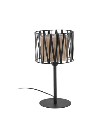 Licht-Erlebnisse Tischlampe Ø 20 x (H)37 cm in Schwarz BraunSchwarz Braun