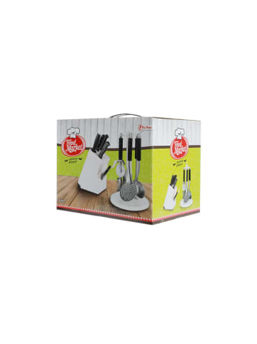 Toi-Toys FOOD MARKET Küchenutensilien & Messer-Set, 16 Teile, Rollenspiel in mehrfarbig