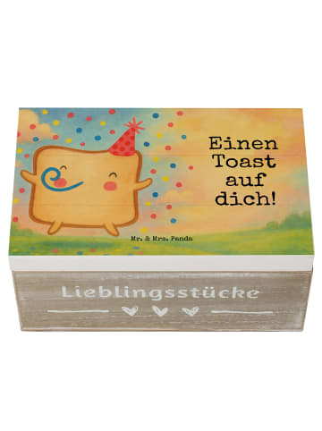 Mr. & Mrs. Panda Aufbewahrungsbox Toast Party Design mit Spruch in Weiß