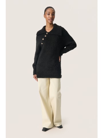 Soaked in Luxury Strickpullover SLAmaris Lockere Passform in Black
