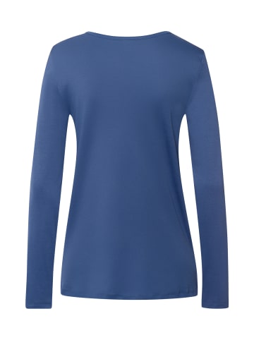Hanro Pyjamaoberteil Loungy Nights in slate blue