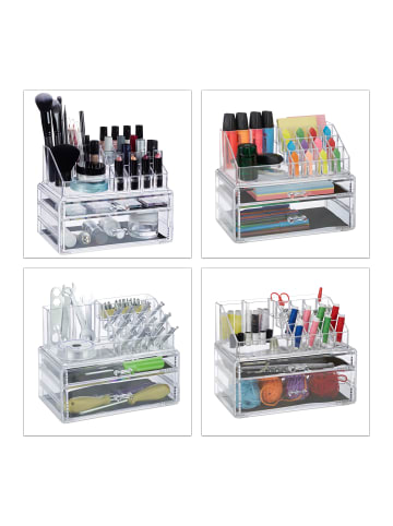 relaxdays Make Up Organizer in Transparent