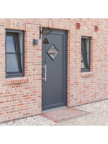 relaxdays 2 x Türglocke "Welcome" in Dunkelbraun