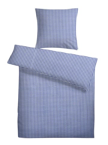 Carpe Sonno Seersucker Bettwäsche in Blau Weiß