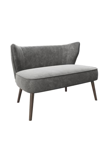 Playboy Sitzbank / Lounge "KELLY" in Anthrazit - (B)112 x (H)76 x (T)73 cm