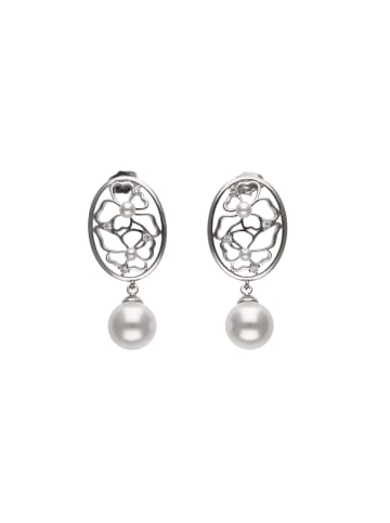 NAEMI Women Earrings in Silver White