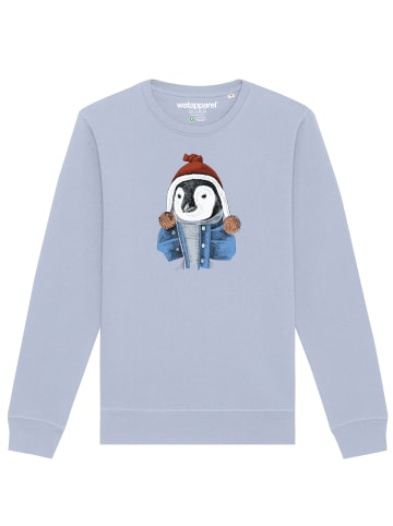 wat? Apparel Sweatshirt Pinguin in Serene Blue