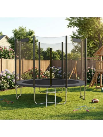 SONGMICS Gartentrampolin Saul in Schwarz - (H)256 x Ø305 cm